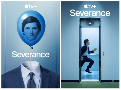 A pair of posters for the Apple TV Plus series Severance.