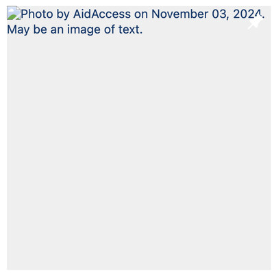 A blank square post on Aid Access’ account, with nondescript alt text in the corner